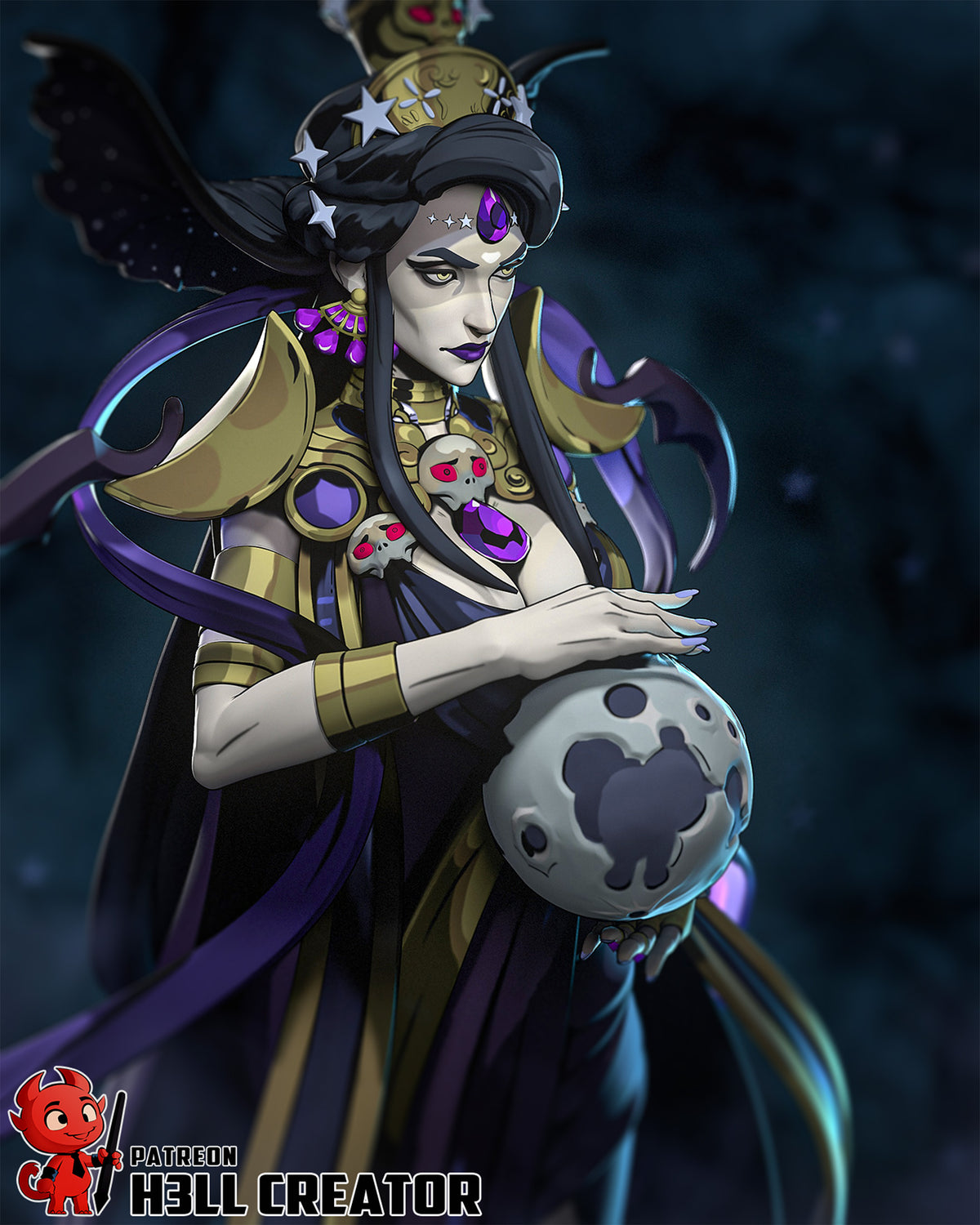 figurine nyx, figurine a peindre, figurine hades