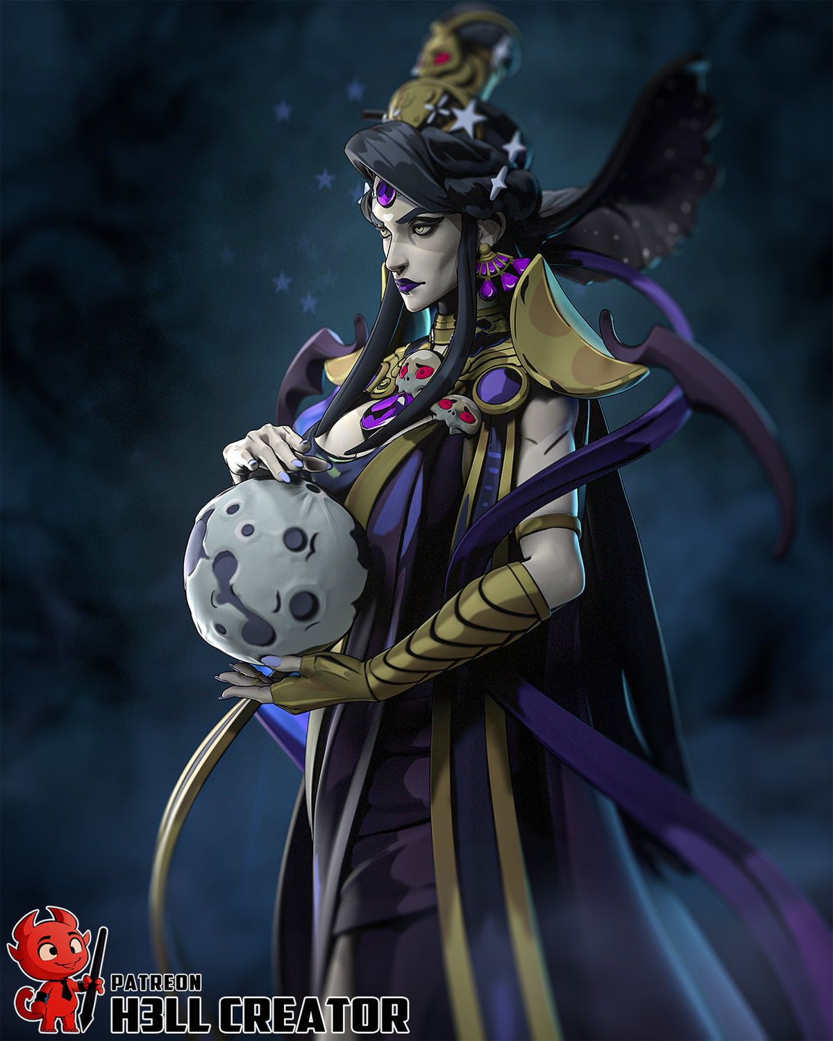 figurine nyx, figurine a peindre, figurine hades