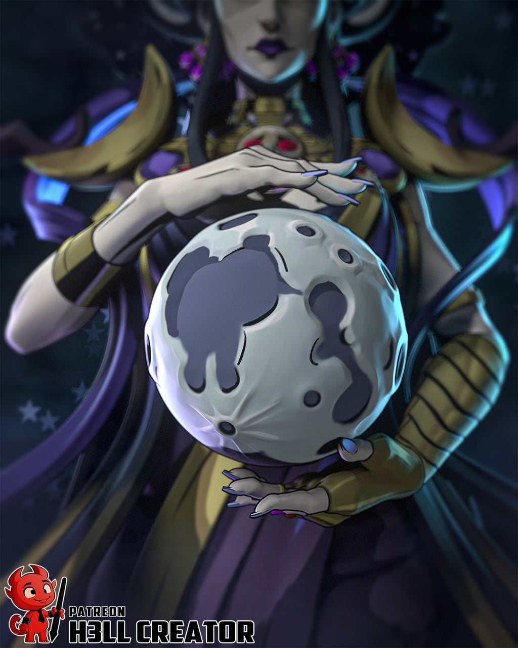 figurine nyx, figurine a peindre, figurine hades