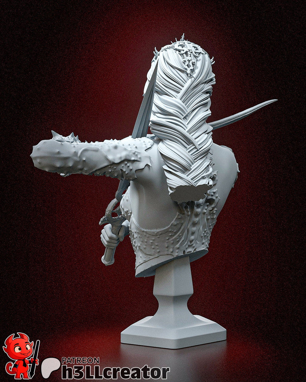 Orin la rouge, figurine Orin, figurine Baldur's Gate, Baldur's Gate, figurine à peindre