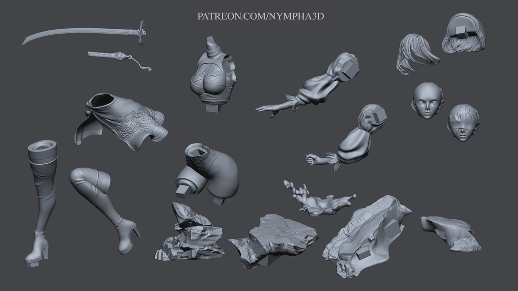 figurine 2b, figurine a peindre, figurine nier, nier automata