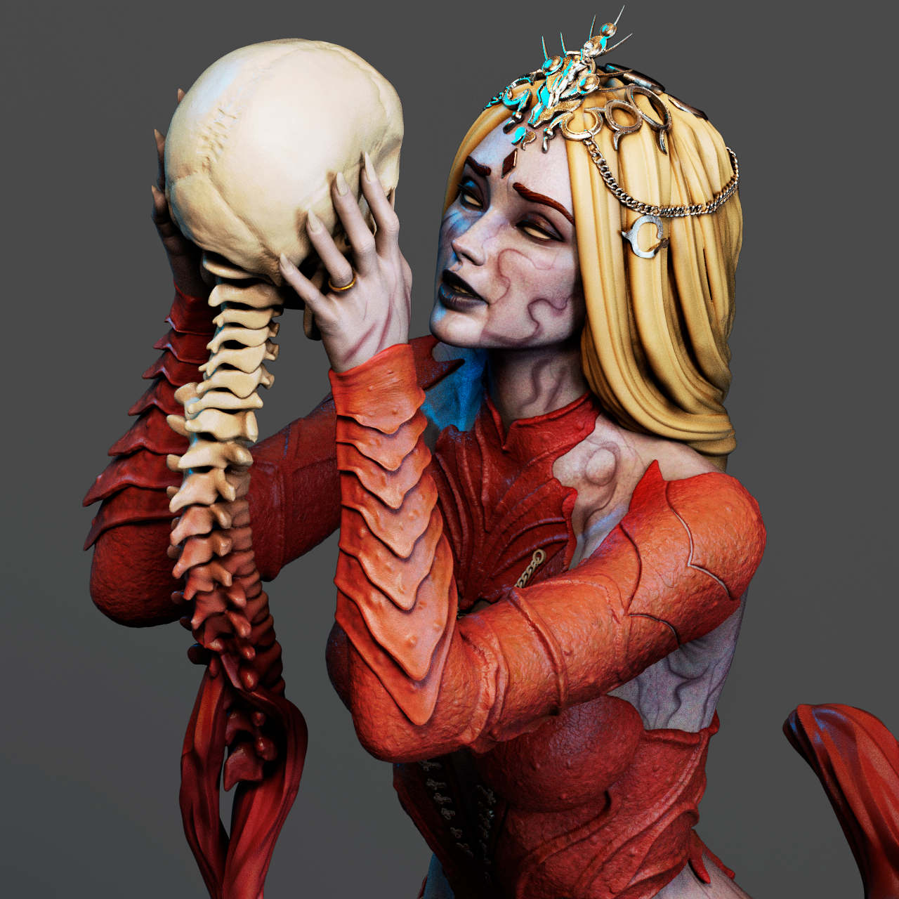 figurine Orin la rouge, figurine baldur's gate, figurine astarion, figurine ombrecoeur
