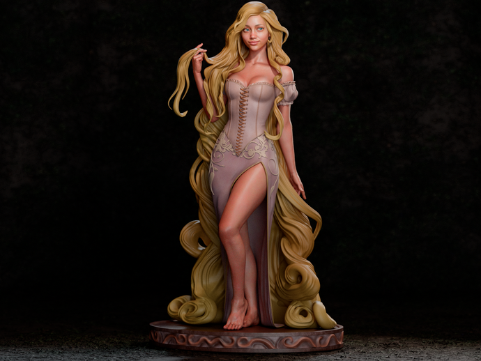 figurine raiponce, figurine a peindre, raiponce disney