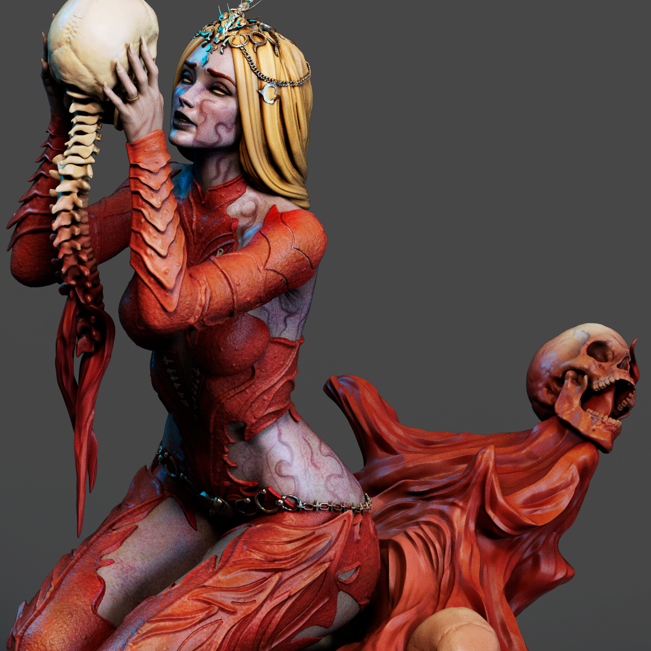 figurine Orin la rouge, figurine baldur's gate, figurine astarion, figurine ombrecoeur