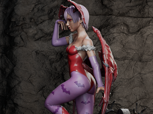 figurine lilith, lilith darkstalkers, figurine a peindre, démone