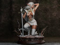 figurine a peindre, figurine elfe guerrière, donjons et dragons, fantasy