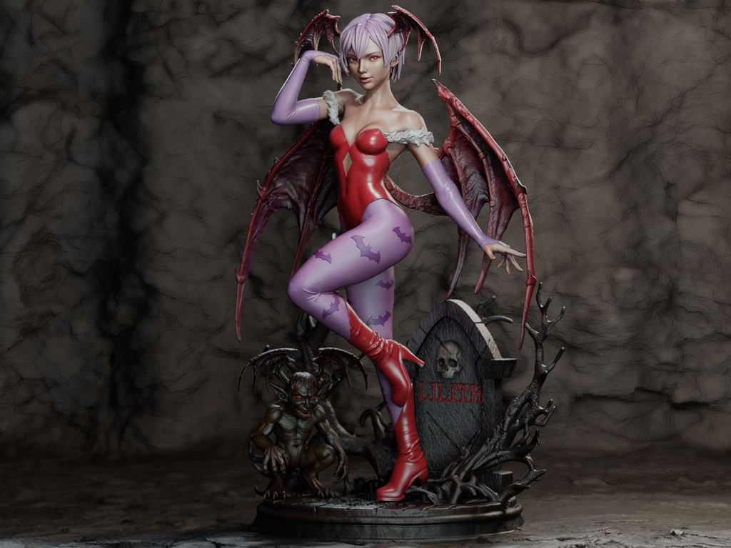 figurine lilith, lilith darkstalkers, figurine a peindre, démone