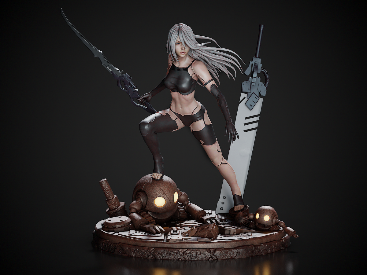 figurine a peindre, figurine nier automata, nier, figurine A2, 2b, 9s