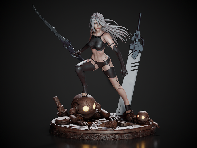 figurine a peindre, figurine nier automata, nier, figurine A2, 2b, 9s