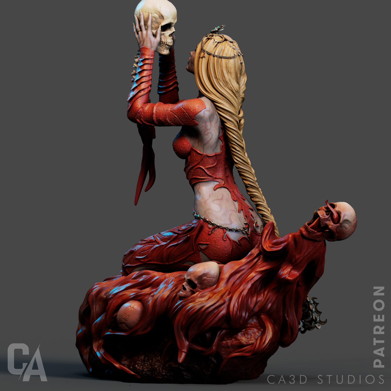 figurine Orin la rouge, figurine baldur's gate, figurine astarion, figurine ombrecoeur