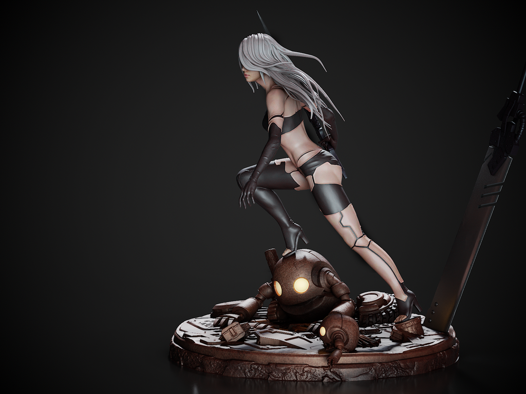 figurine a peindre, figurine nier automata, nier, figurine A2, 2b, 9s