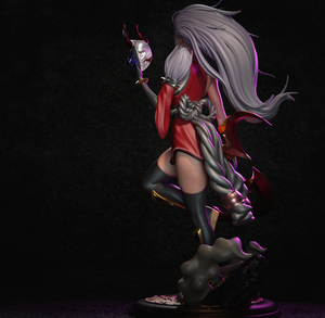 figurine diana LOL, league of legends, figurine blood moon diana, figurine a peindre