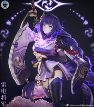 Load image into Gallery viewer, figurine Raiden Shogun Genshin Impact, figurine genshin impact, figurine a peindre

