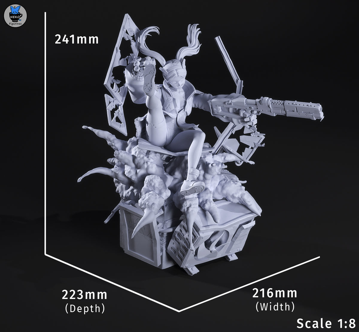 Figurine à peindre - Rebecca - Cyberpunk