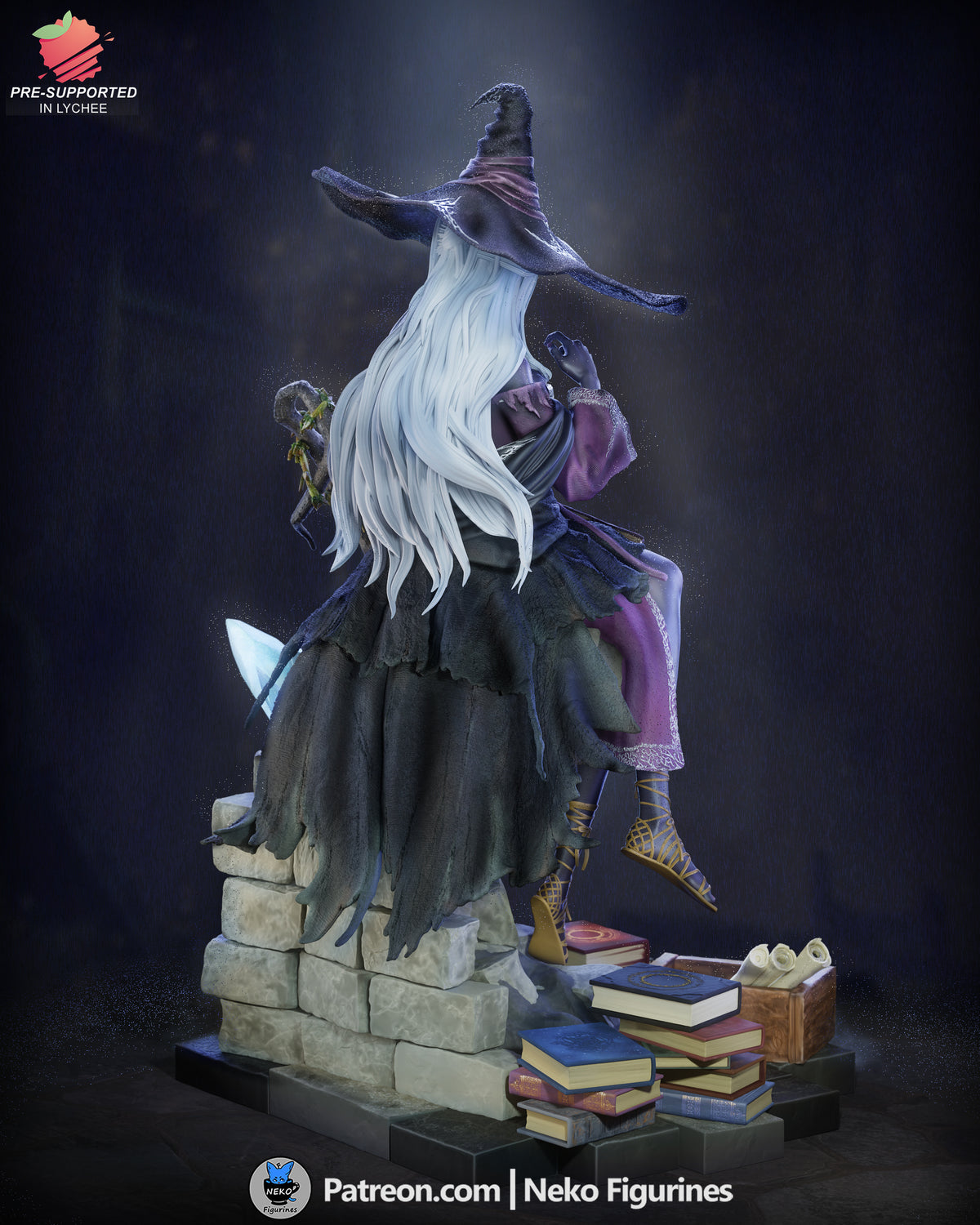 figurine a peindre, figurine sorciere, figurine recluse