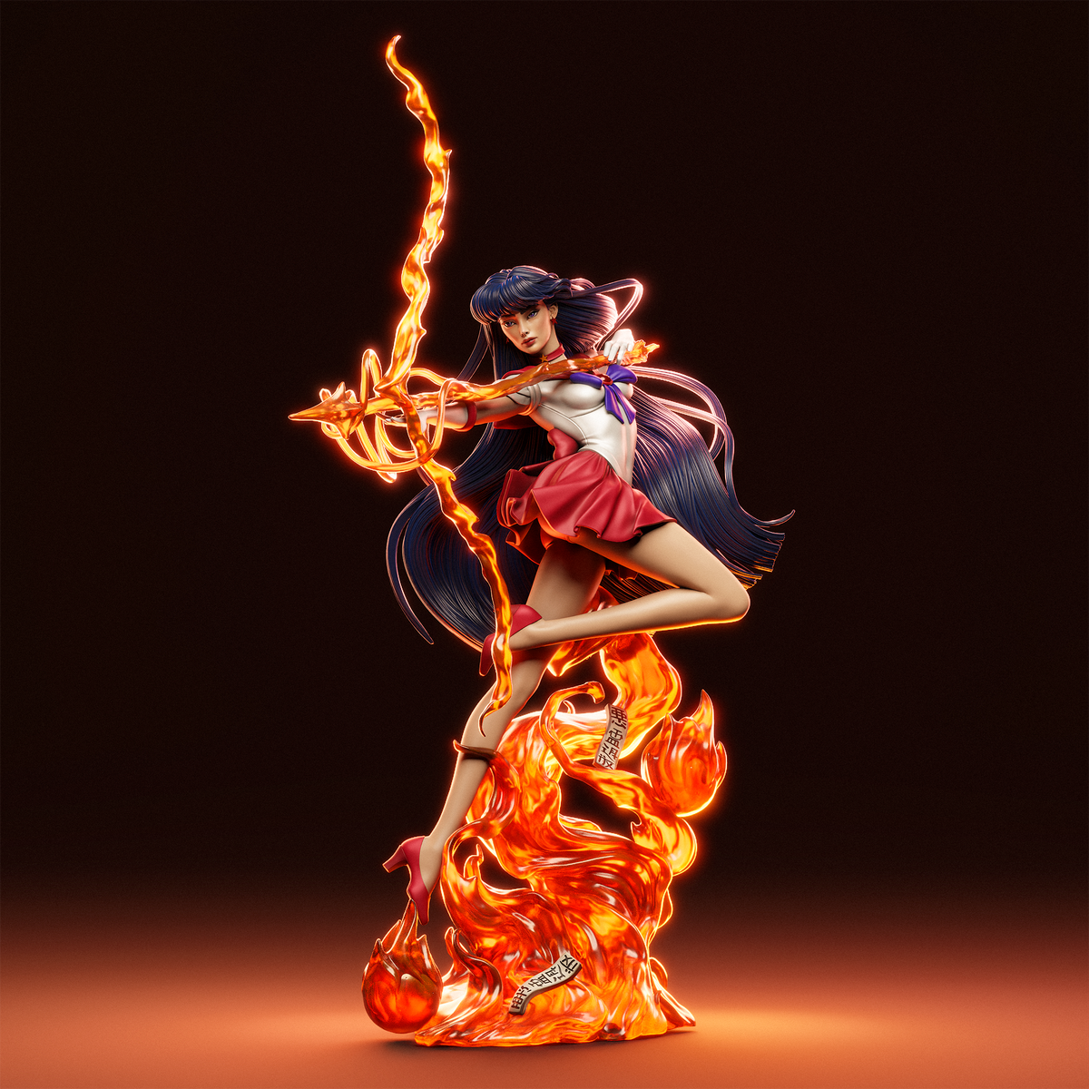figurine sailor moon, figurine sailor mars, sailro mars, rei hino, figurine rei hino, figurine a peindre