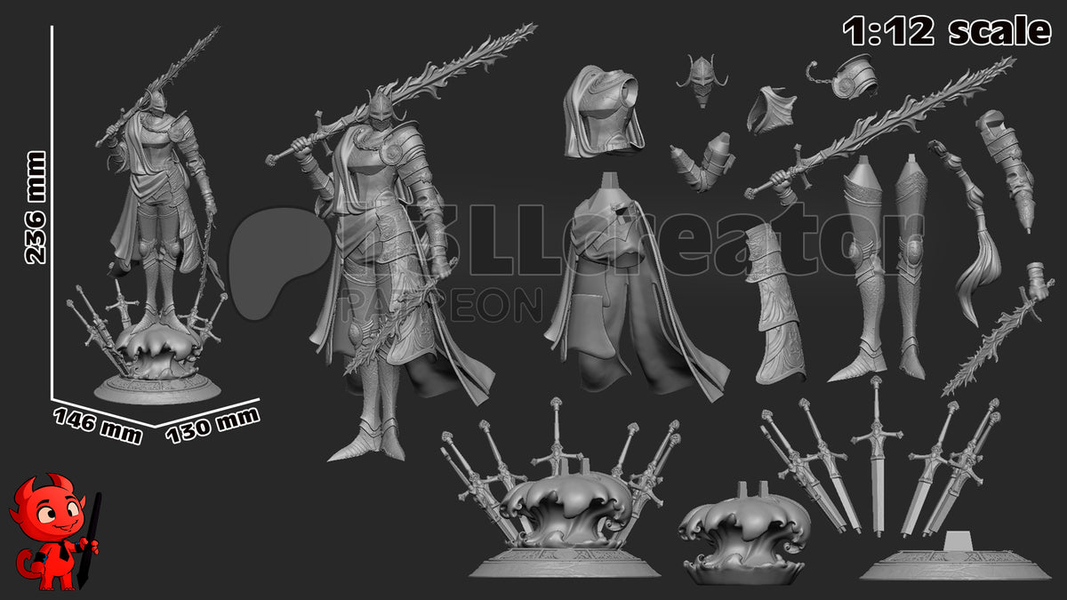 Figurine to paint - Knight mage