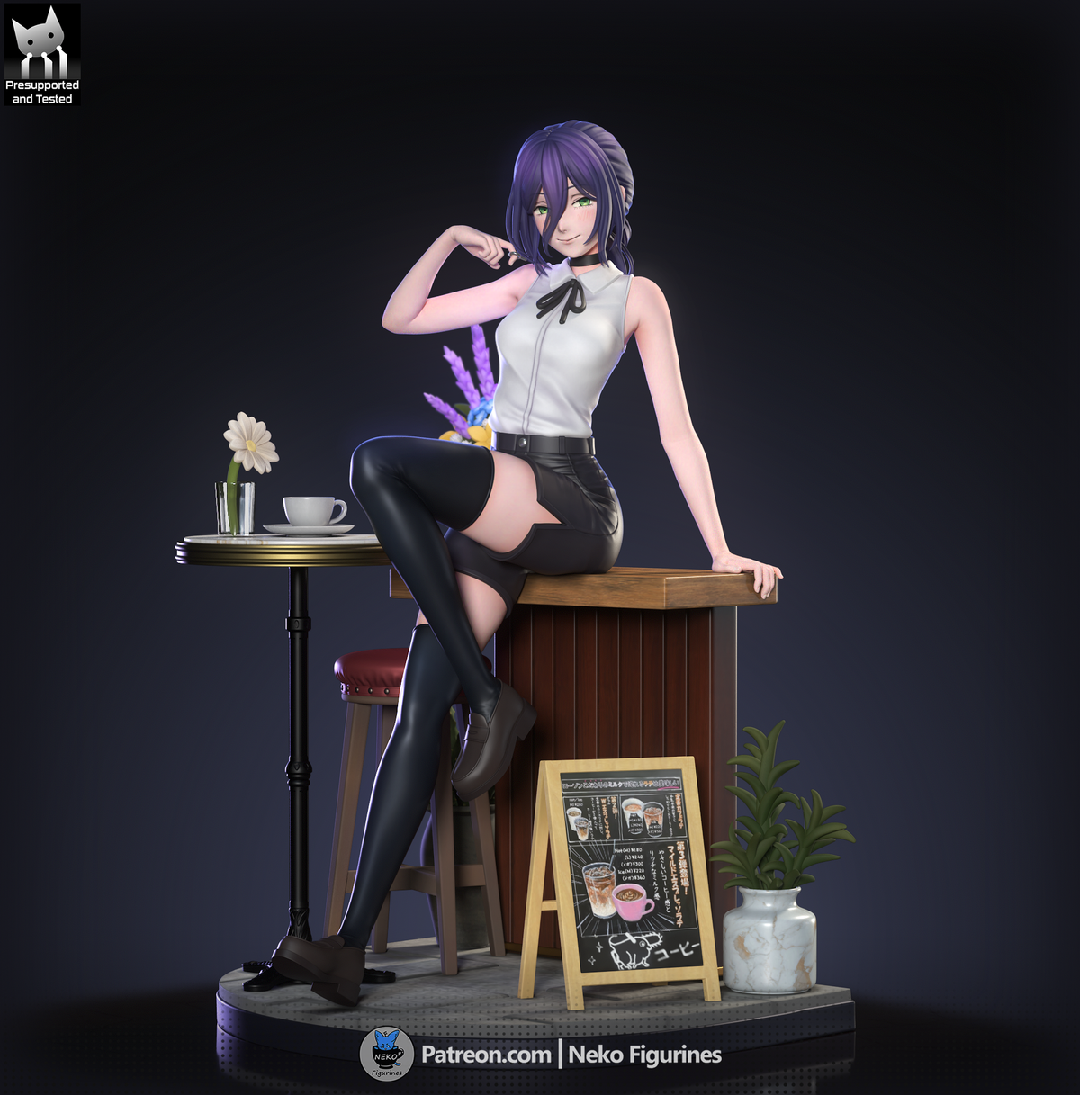 figurine reze chainsaw man, figurine a peindre