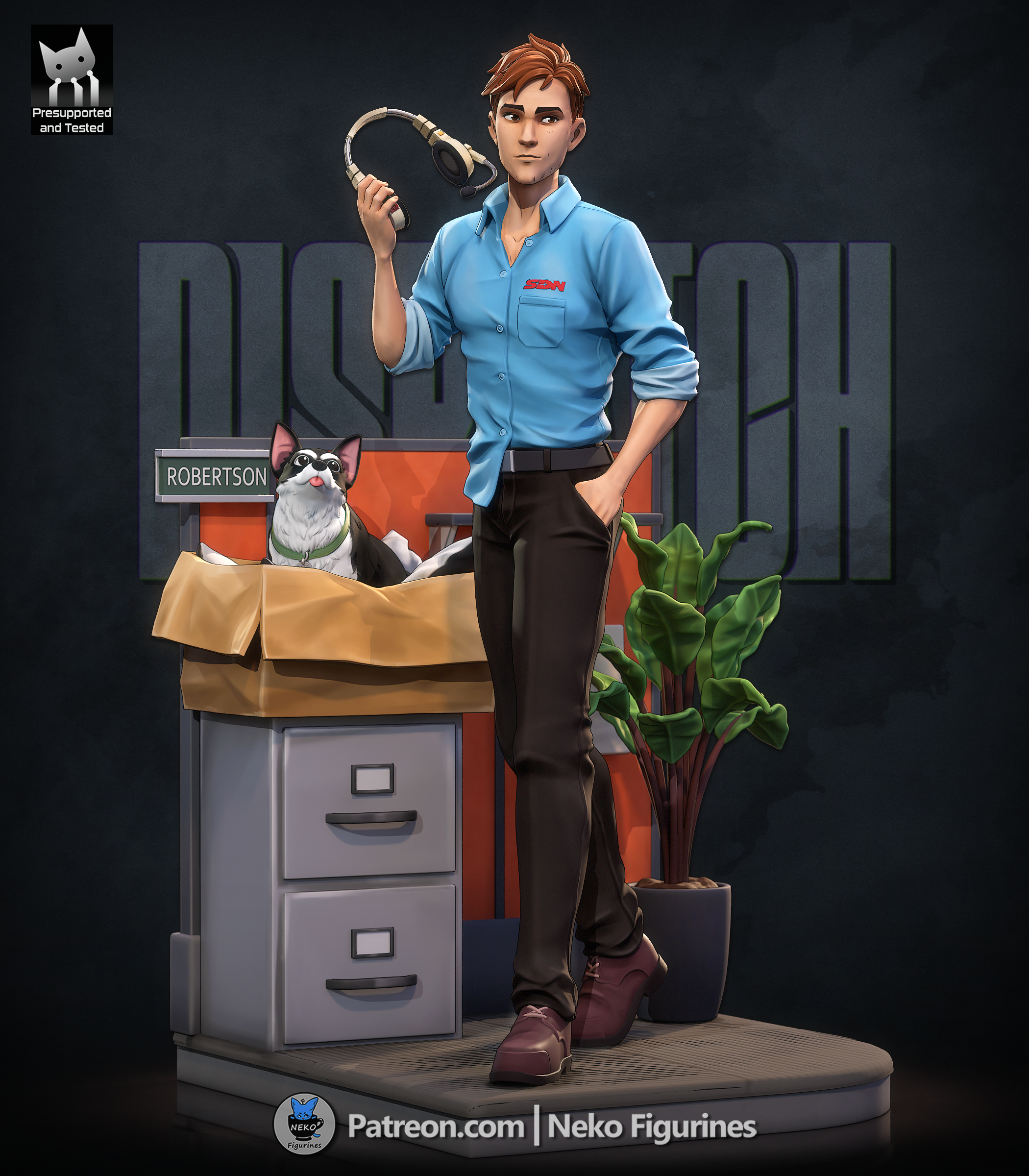 Figurine Robert Robertson Dispatch, figurine Dispatch, figurine a peindre