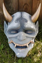 oni, décoration murale oni, décoration japonaise, masque oni, masque japonais, masque samuraï, oni wall decoration, japanese decor, samuraï props, hannya mask, masque hannya, décoration japonaise, manga, anime, Daëlys Art