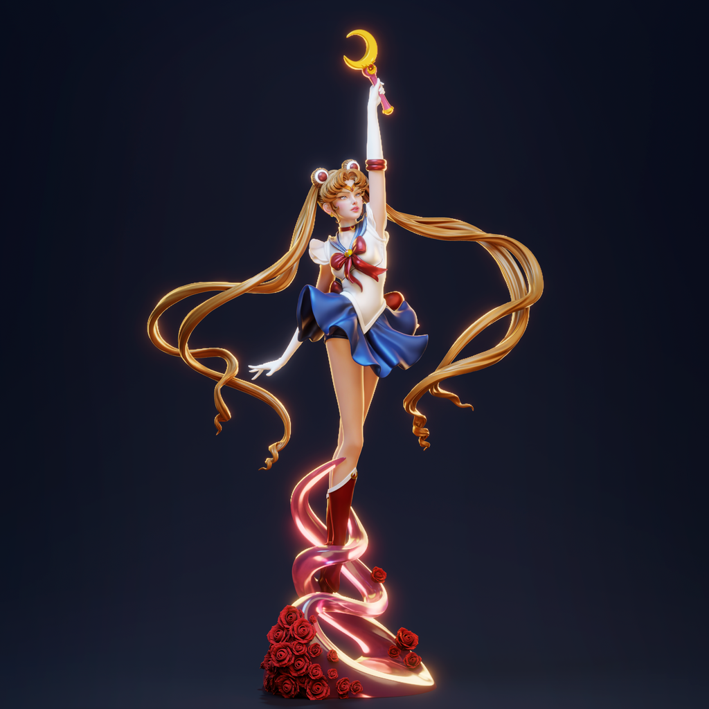 figurine sailor moon, figurine a peindre, manga 
