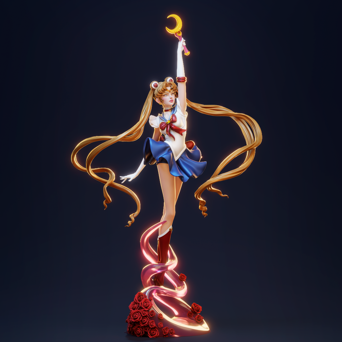 figurine sailor moon, figurine a peindre, manga 