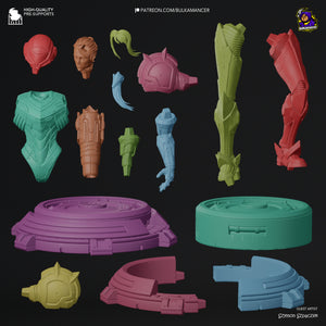 figurine metroid, figurine samus aran, samus aran metroid, figurine a peindre