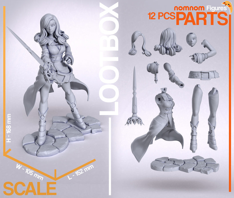 figurine final fantasy, final fantasy, FFIX, Beatrix FFIX, figurine a peindre