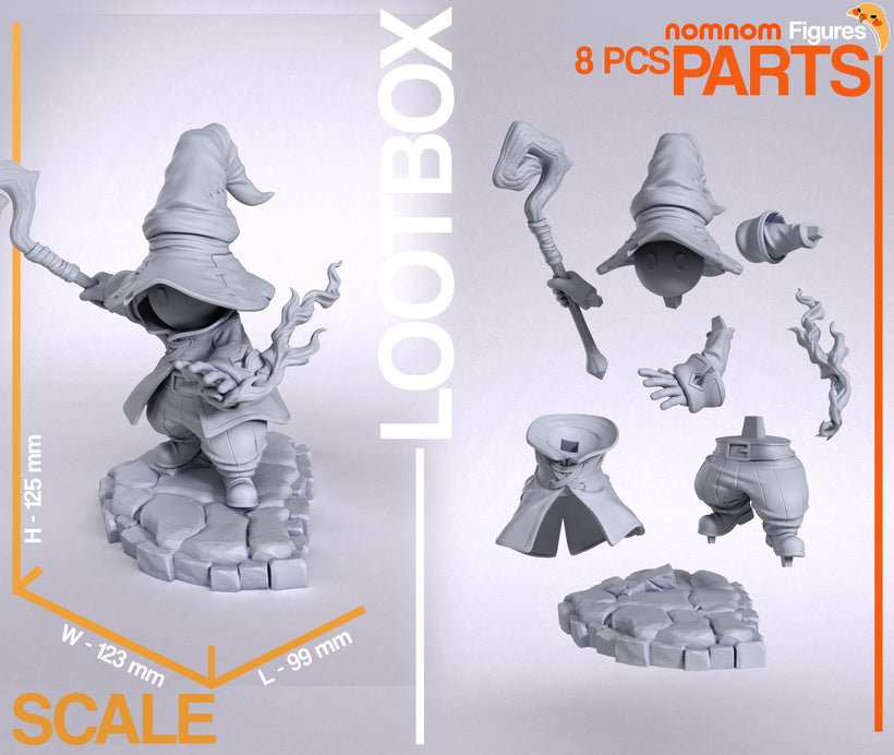 figurine final fantasy, final fantasy, FFIX, VIVI FFIX, figurine a peindre