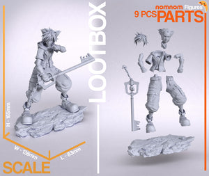 figurine a peindre, figurine Sora, Sora Kingdom Hearts