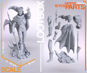 Figurine Chrono Trigger, figurine Magus, figurine a peindre