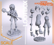 Charger l&#39;image dans la galerie, figurine final fantasy, final fantasy IX, Garnett final fantasy, figurine Garnett, figurine a peindre
