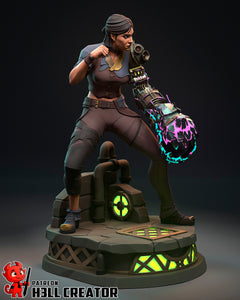 figurine sevika arcane, figurine arcane, figurine a peindre, jinx