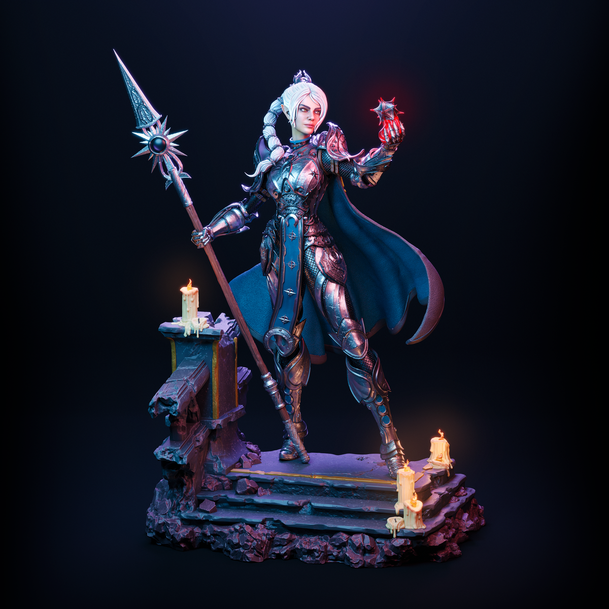 figurine ombrecoeur, figurine baldur's gate 3, figurine a peindre, astarion, karlach