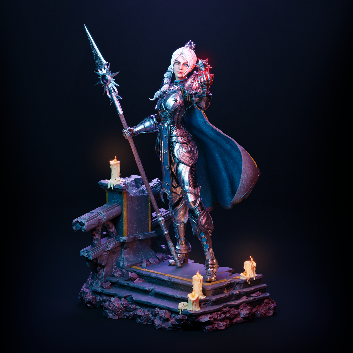 figurine ombrecoeur, figurine baldur's gate 3, figurine a peindre, astarion, karlach