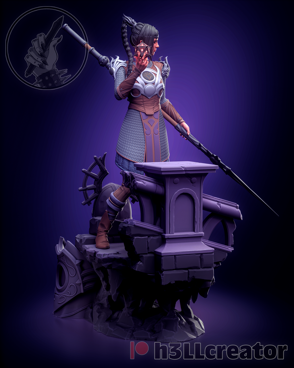 Figurine Baldur's Gate, figurine Ombrecoeur, Shadowheart figurine, figurine Baldur's Gate, figurine à peindre