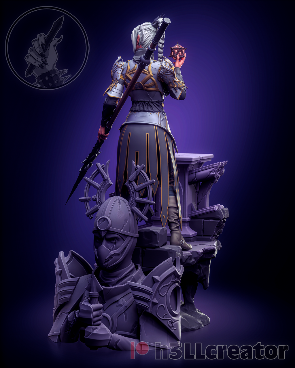 Figurine Baldur's Gate, figurine Ombrecoeur, Shadowheart figurine, figurine Baldur's Gate, figurine à peindre