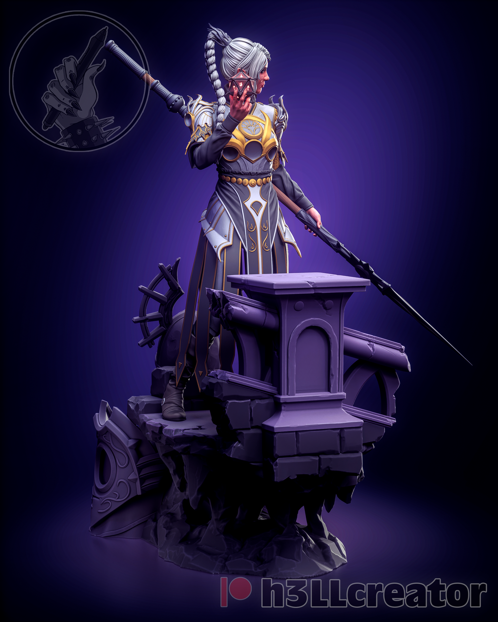 Figurine Baldur's Gate, figurine Ombrecoeur, Shadowheart figurine, figurine Baldur's Gate, figurine à peindre