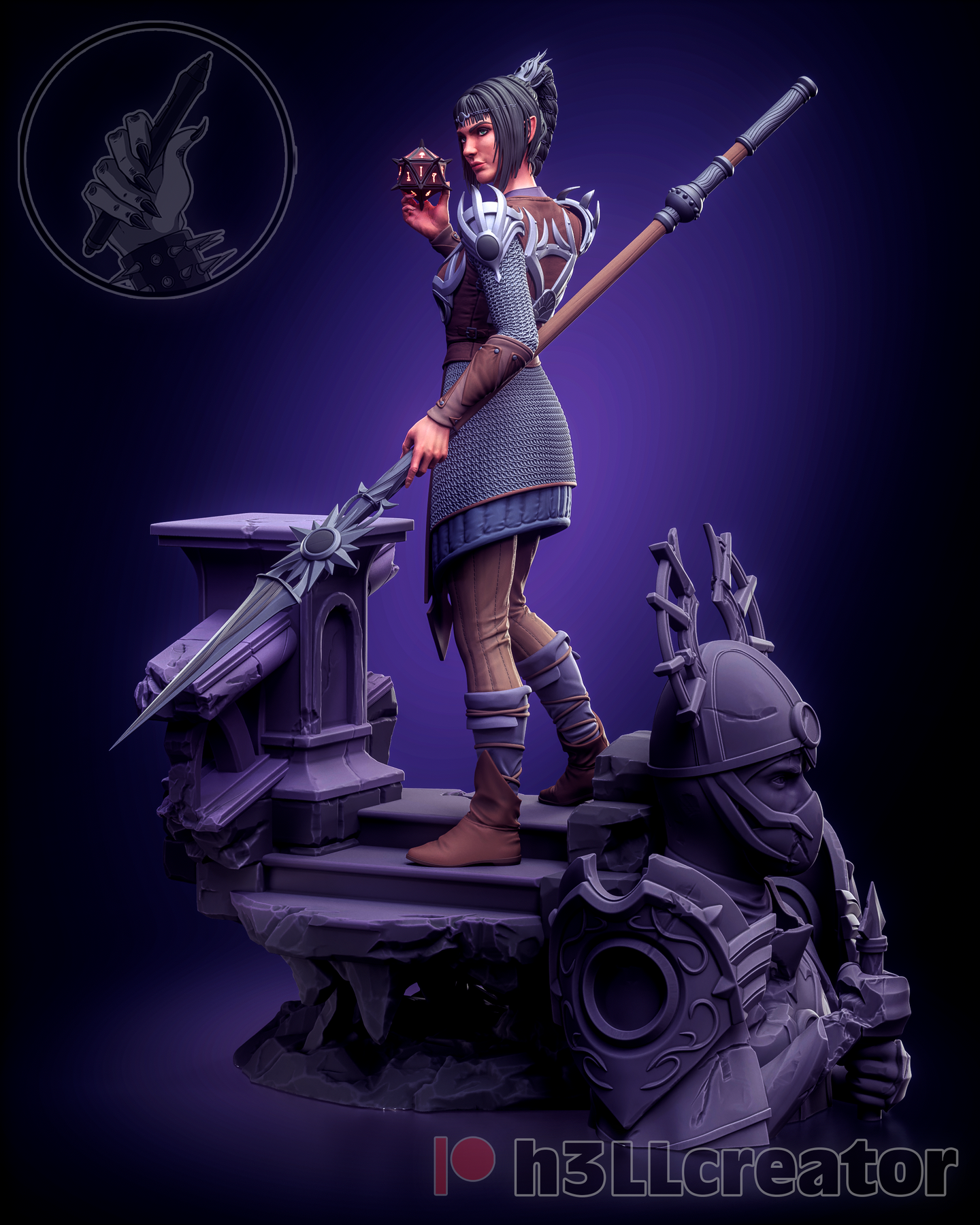 Figurine Baldur's Gate, figurine Ombrecoeur, Shadowheart figurine, figurine Baldur's Gate, figurine à peindre