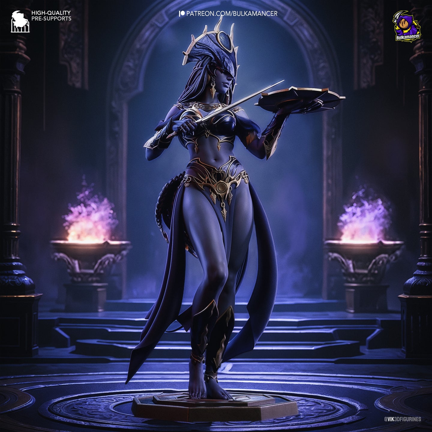 figurine baldur's gate, figurine shar, figurine a peindre, figurine ombrecoeur, shar baldur's gate 3