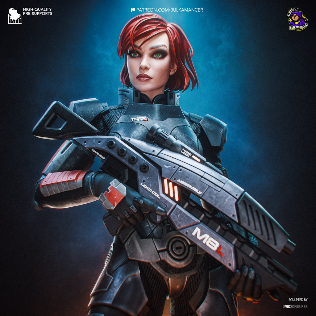 figurine mass effect, figurine john sheppard, figurine jane sheppard, figurine a peindre