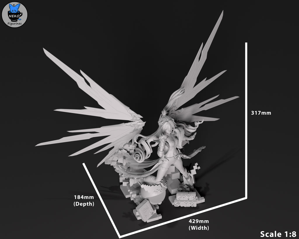 figurine Honkai Star Rail, figurine Silverwolf 999, figurine a peindre