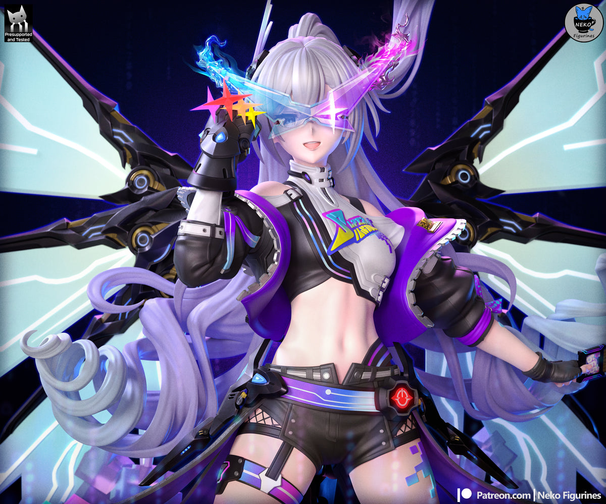 figurine Honkai Star Rail, figurine Silverwolf 999, figurine a peindre