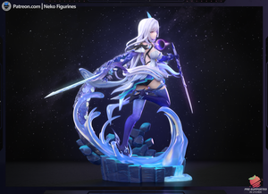 figurine Skirk Genshin  Impact, figurine Genshin Impact, figurine a peindre