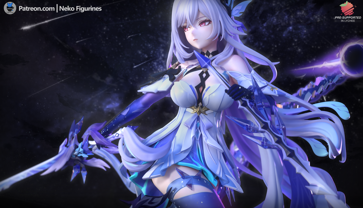 figurine Skirk Genshin  Impact, figurine Genshin Impact, figurine a peindre