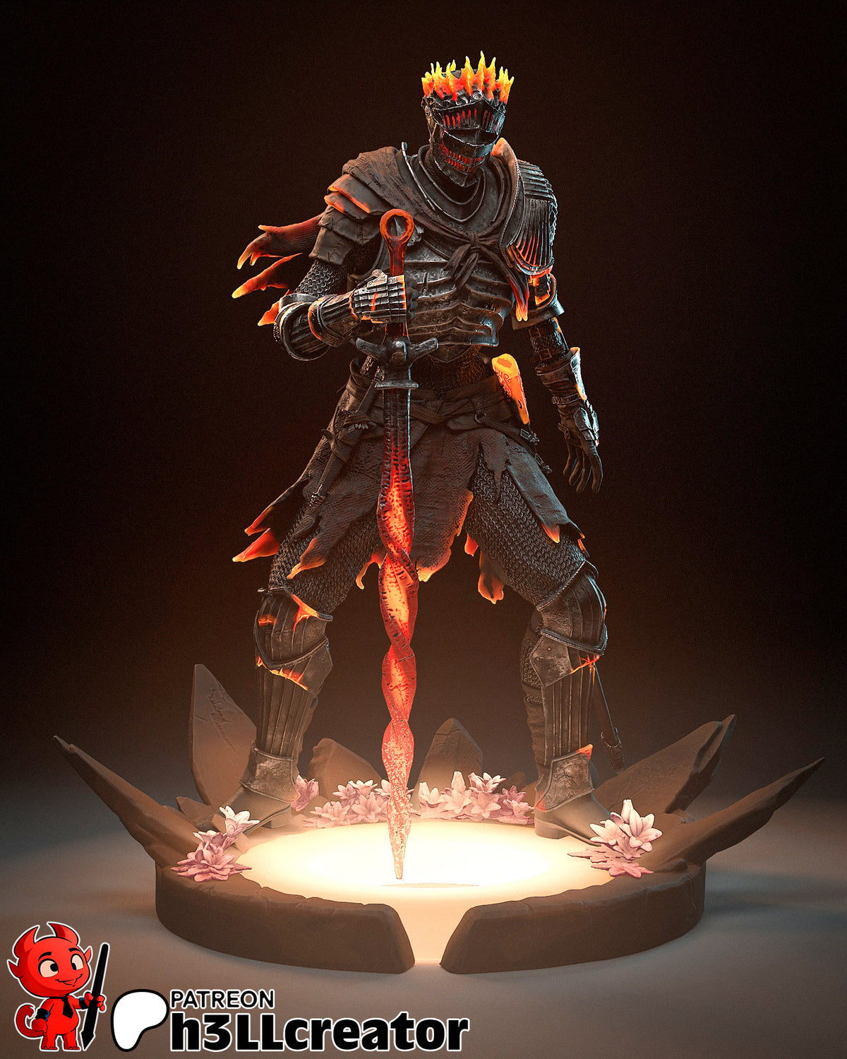 figurine a peindre, figurine lord of cinder, figurine dark souls 3, figurine l'âme des cendres dark souls 3