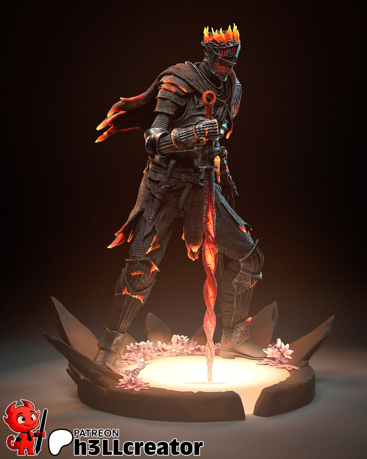 figurine a peindre, figurine lord of cinder, figurine dark souls 3, figurine l'âme des cendres dark souls 3