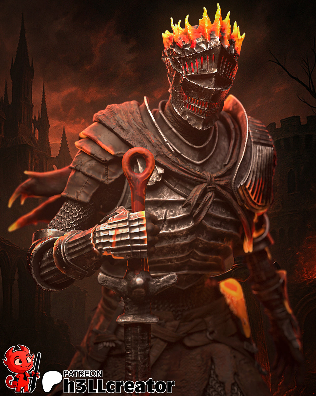 figurine a peindre, figurine lord of cinder, figurine dark souls 3, figurine l'âme des cendres dark souls 3