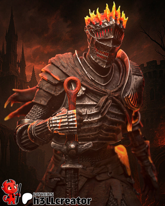 figurine a peindre, figurine lord of cinder, figurine dark souls 3, figurine l'âme des cendres dark souls 3