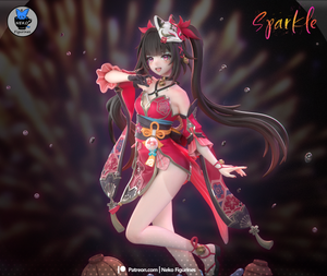 figurine a peindre, figurine honkai star rail sparkle